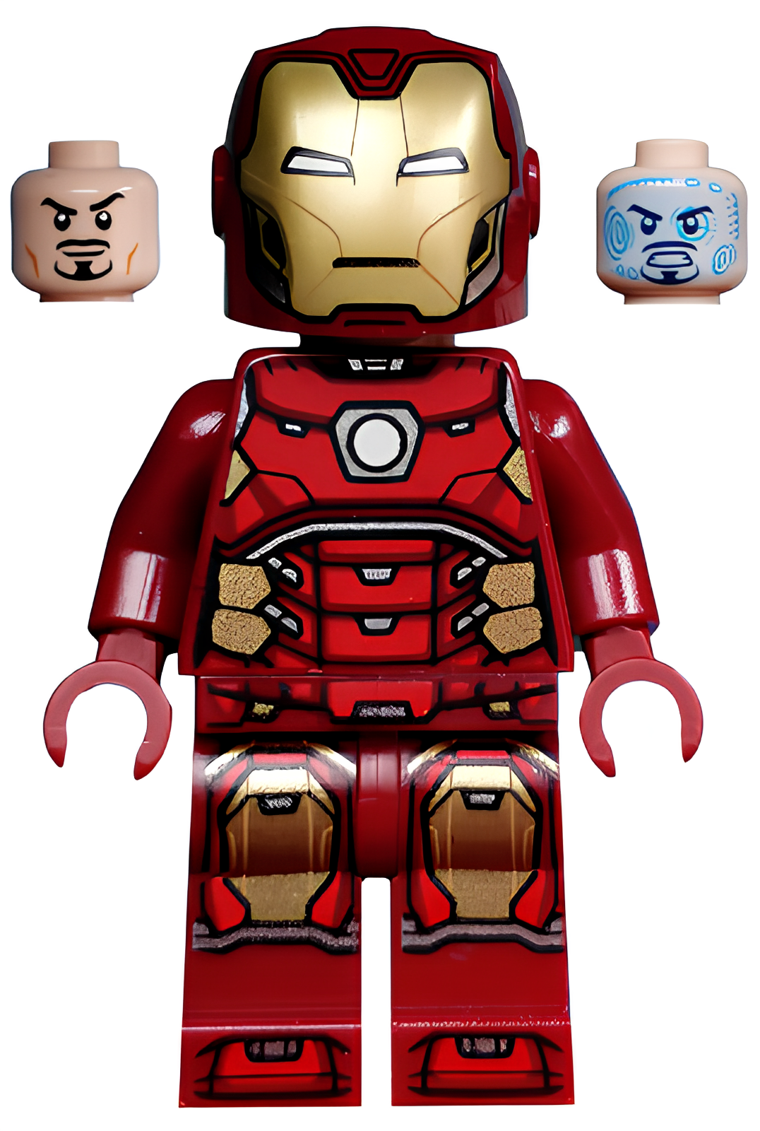 Lego Super Heroes Iron Man Silver Hexagon on Chest sh0612 U Shop device