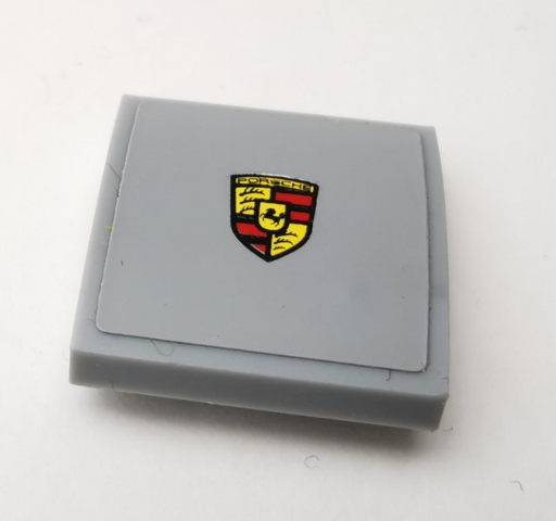 Slope Curved 2 x 2 x 2 3 with Porsche Logo Pattern Sticker 15068pb204 Used Shop device