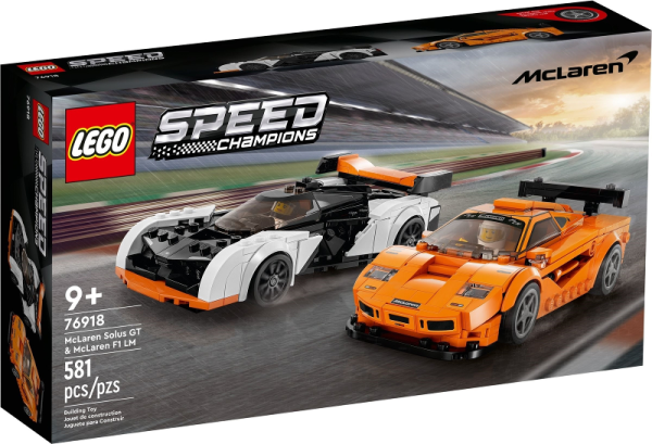 Конструктор LEGO Speed Champions 76918 McLaren Solus GT & McLaren F1 LM