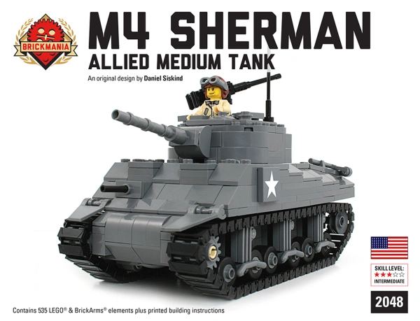 Конструктор Lego Brickmania M4 Sherman - средний танк союзников