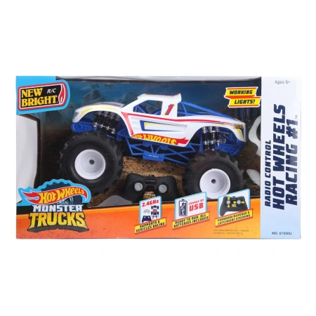 Машина Hot Wheels 1:15 Monster Truck Racing 1 Белый 61550U